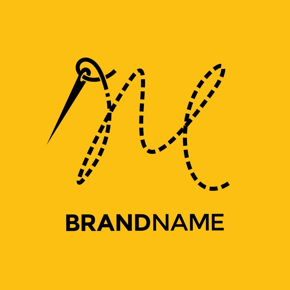 Initial M Needle Logo vector