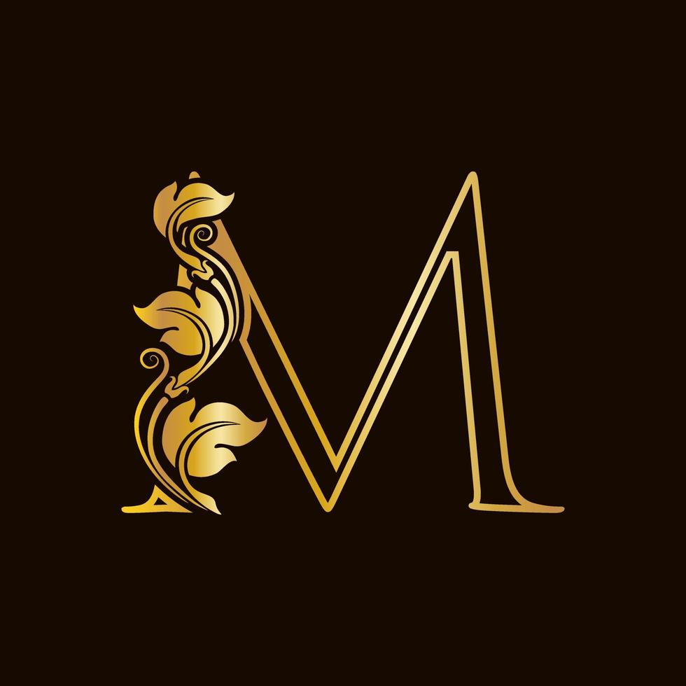 Luxury Initial Golden M vector
