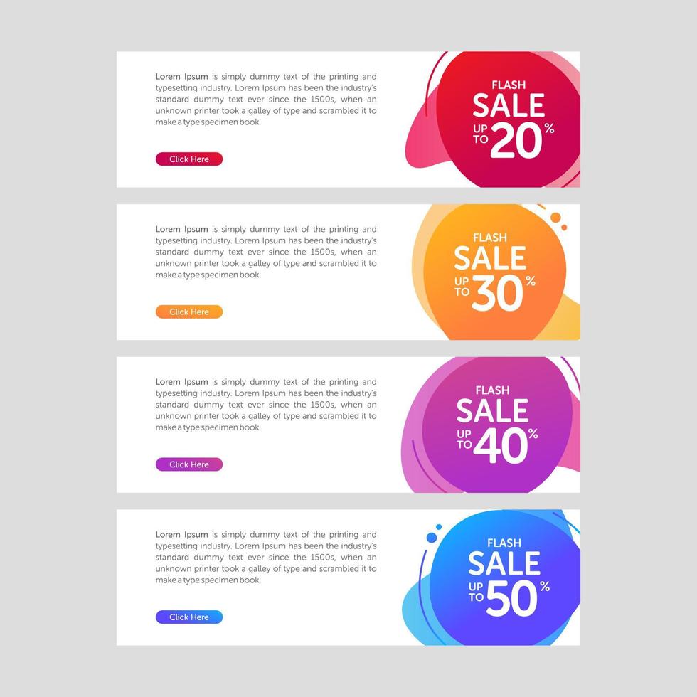 Modern and Colorful Fluid Banner Sale vector