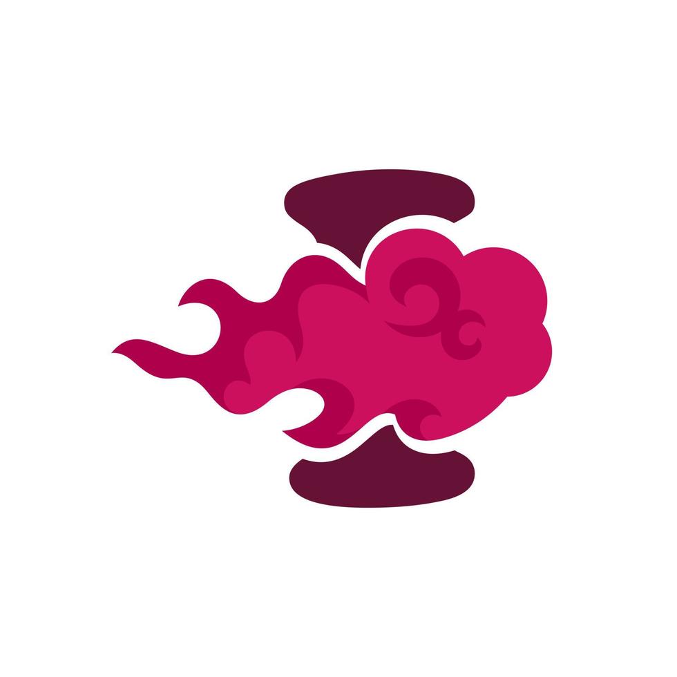 Initial I Pink Flame vector