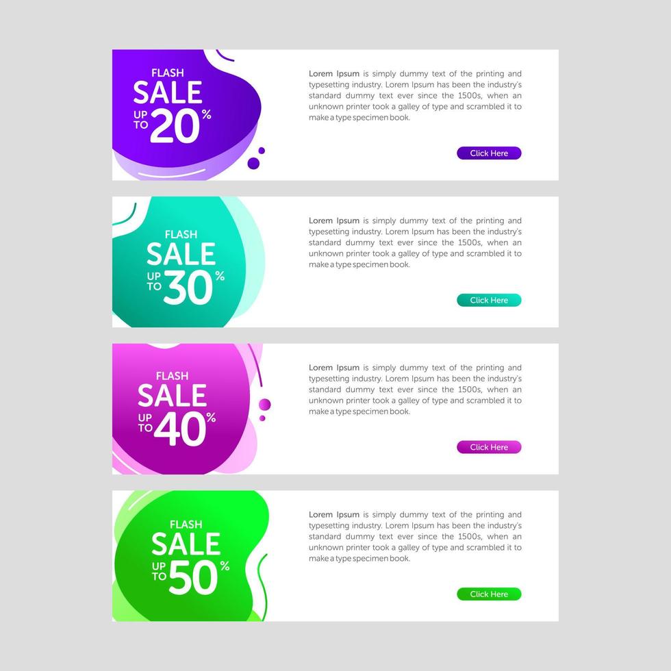 Modern and Colorful Fluid Banner Sale vector