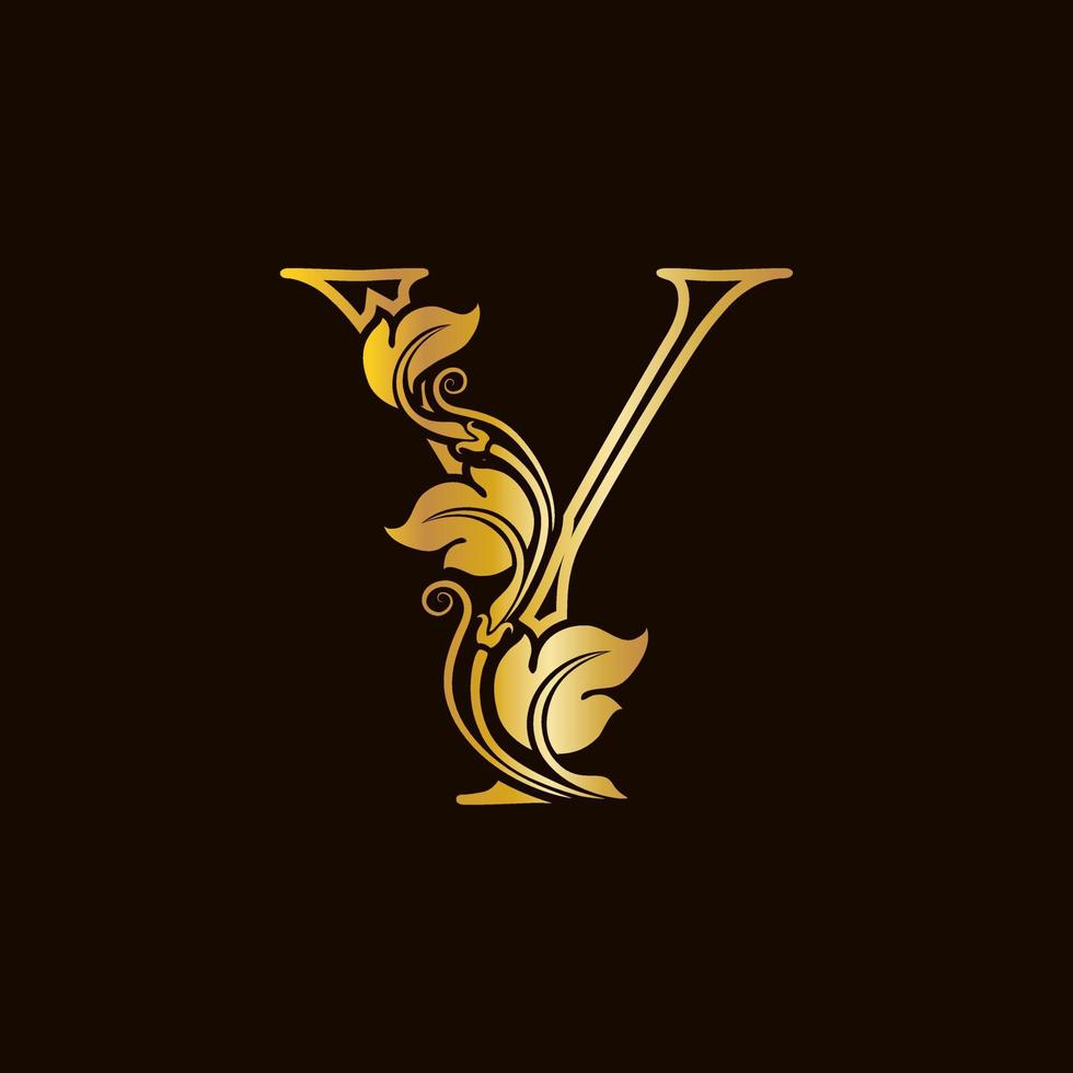 Luxury Initial Golden Y vector