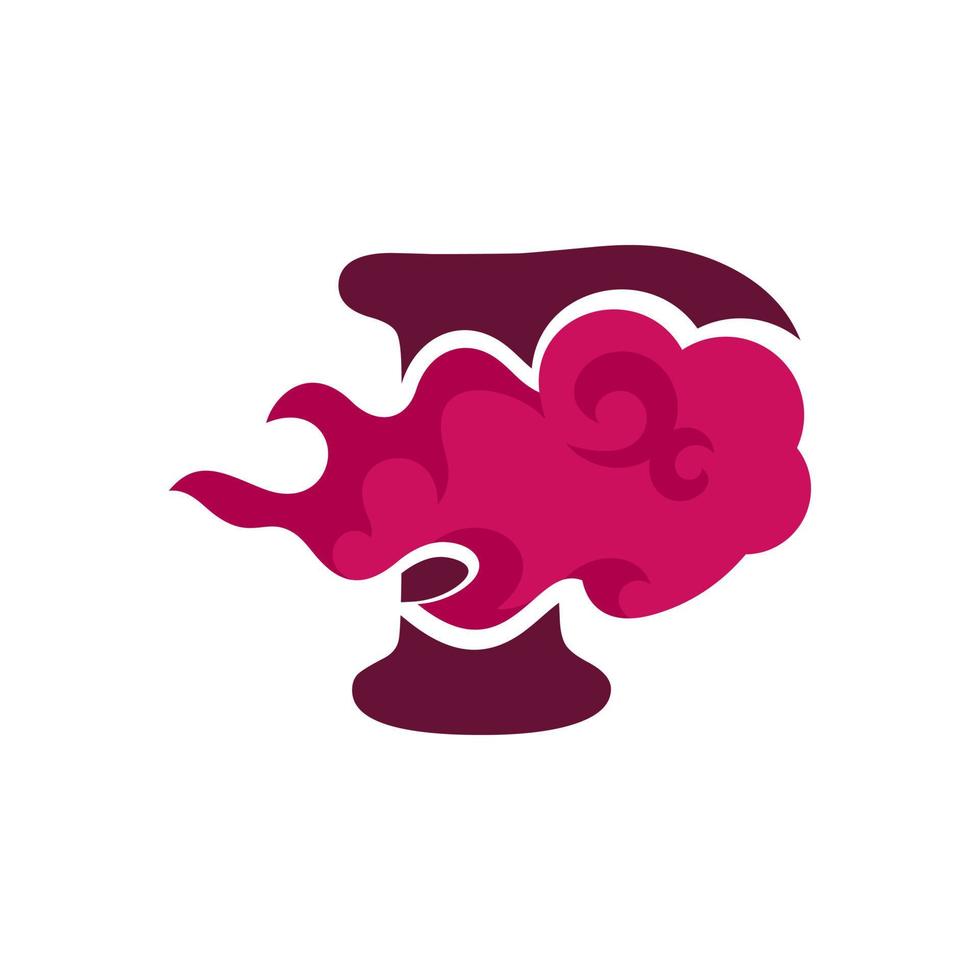 Initial P Pink Flame vector
