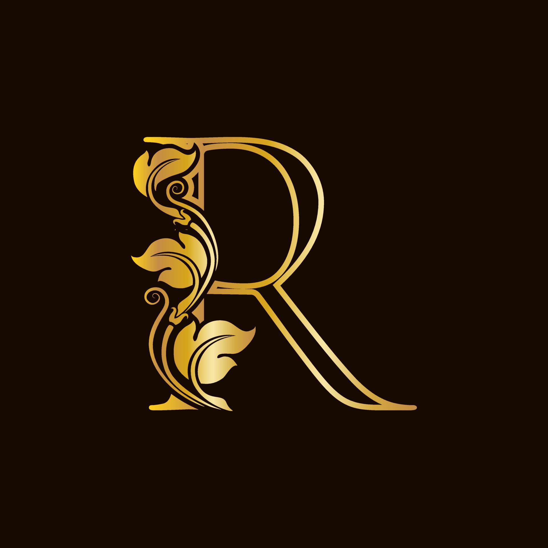 Luxury Initial Golden R 16757717 Vector Art at Vecteezy