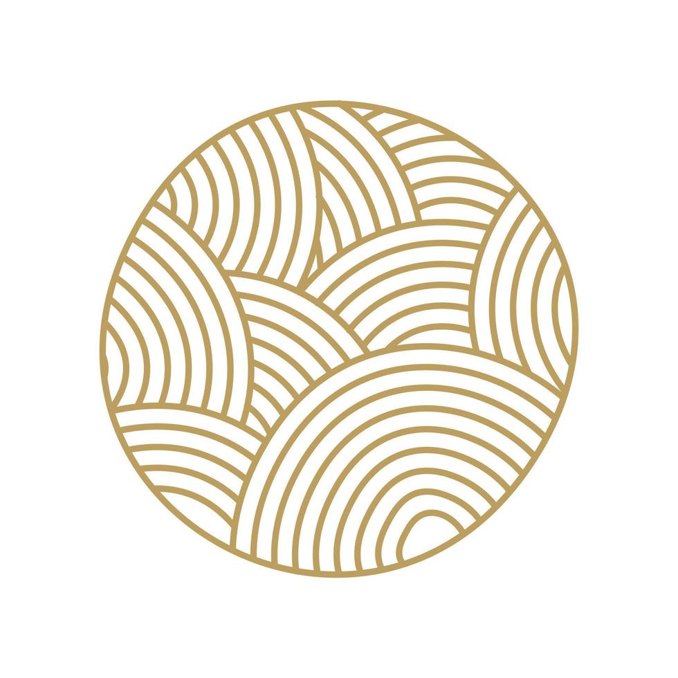 circle yarn logo vector