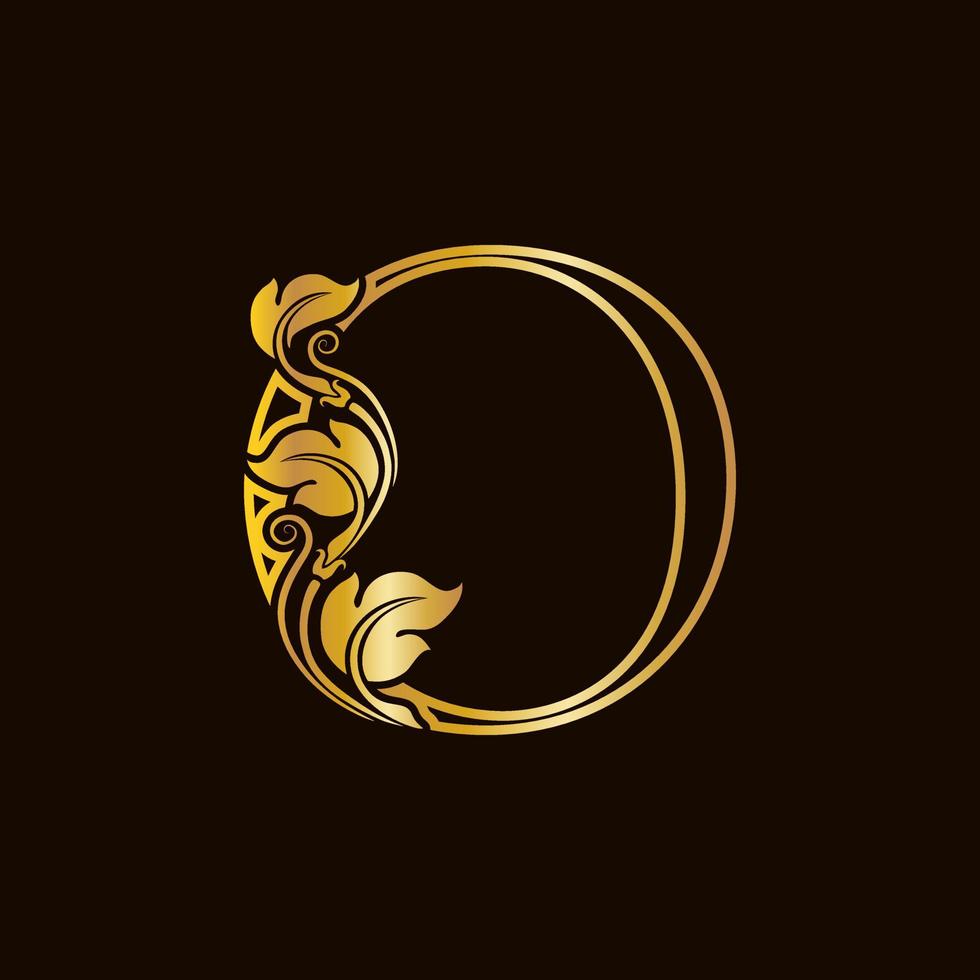 Luxury Initial Golden O vector
