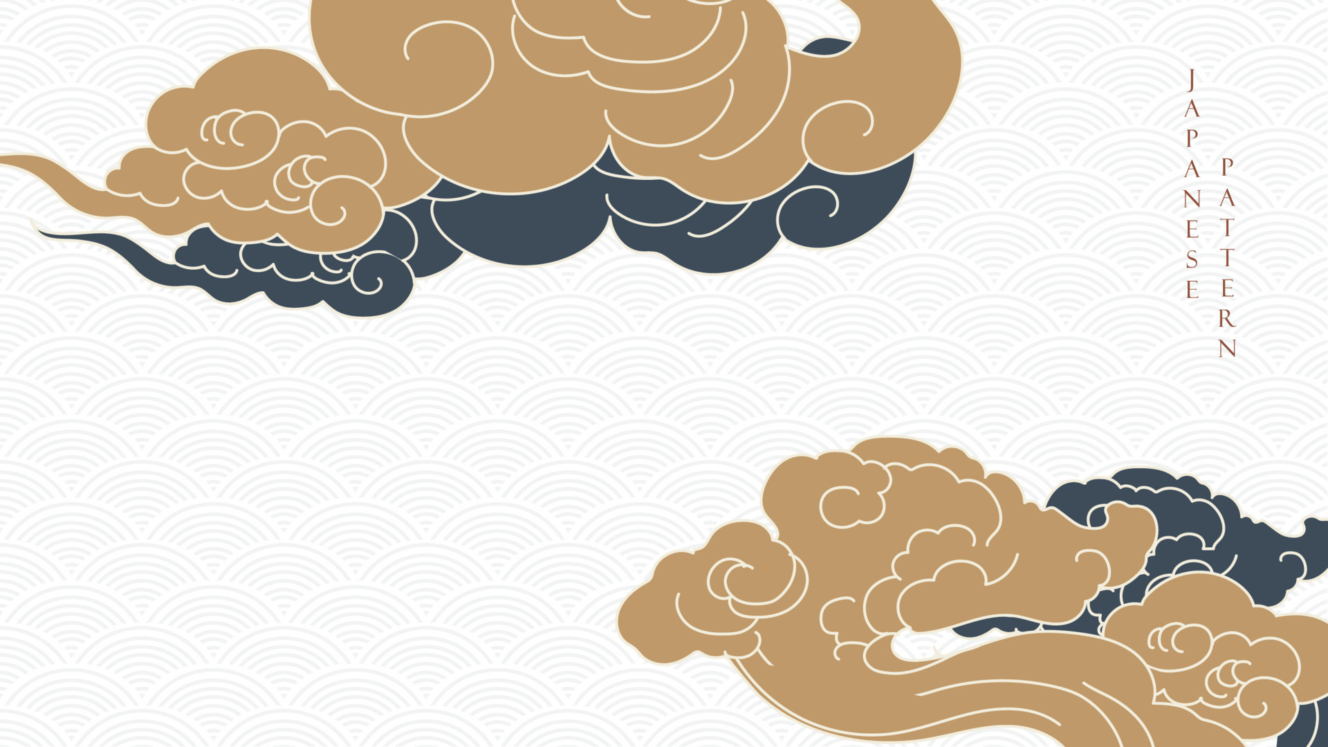 Japanese background with Chinese cloud decoration pattern vector. Oriental  banner design with abstract art elements in vintage style. 16758228 Vector  Art at Vecteezy