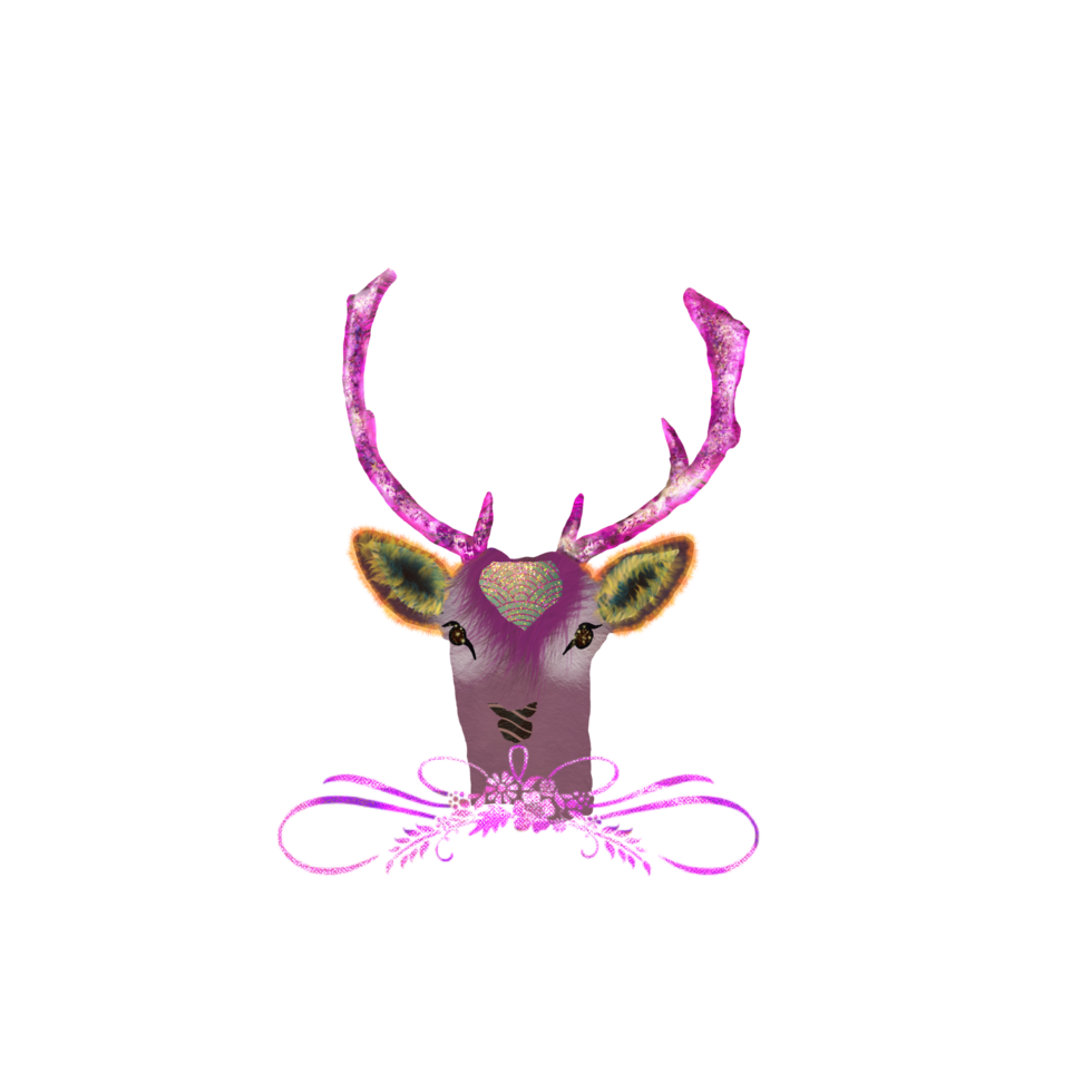 A magical deer art png