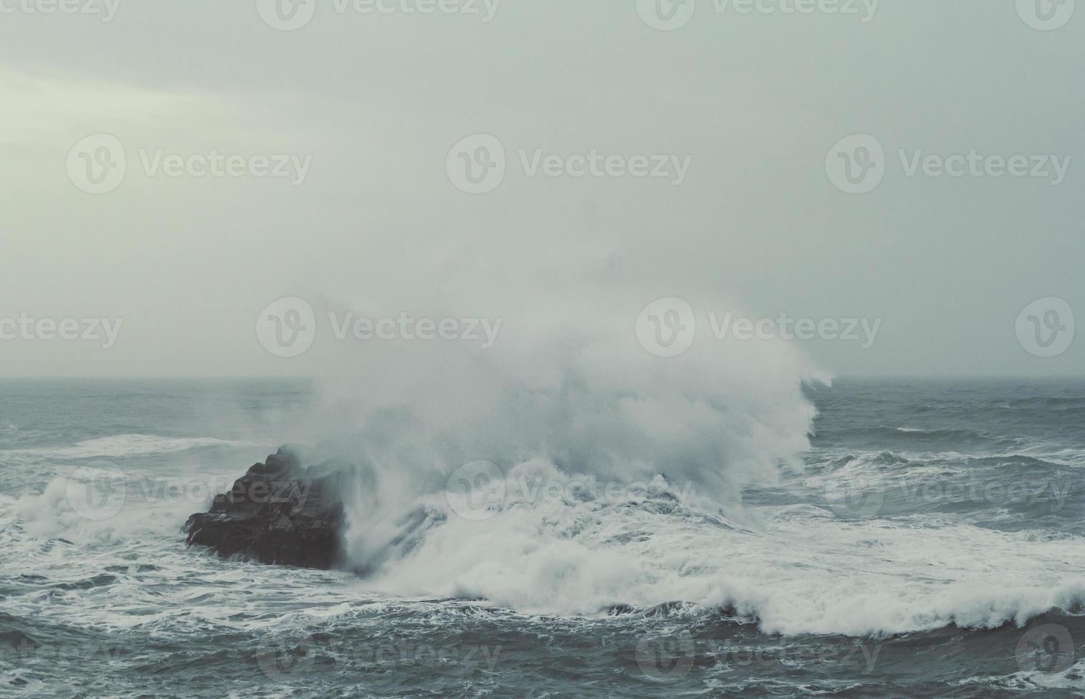 Storm at seaside landscape photo