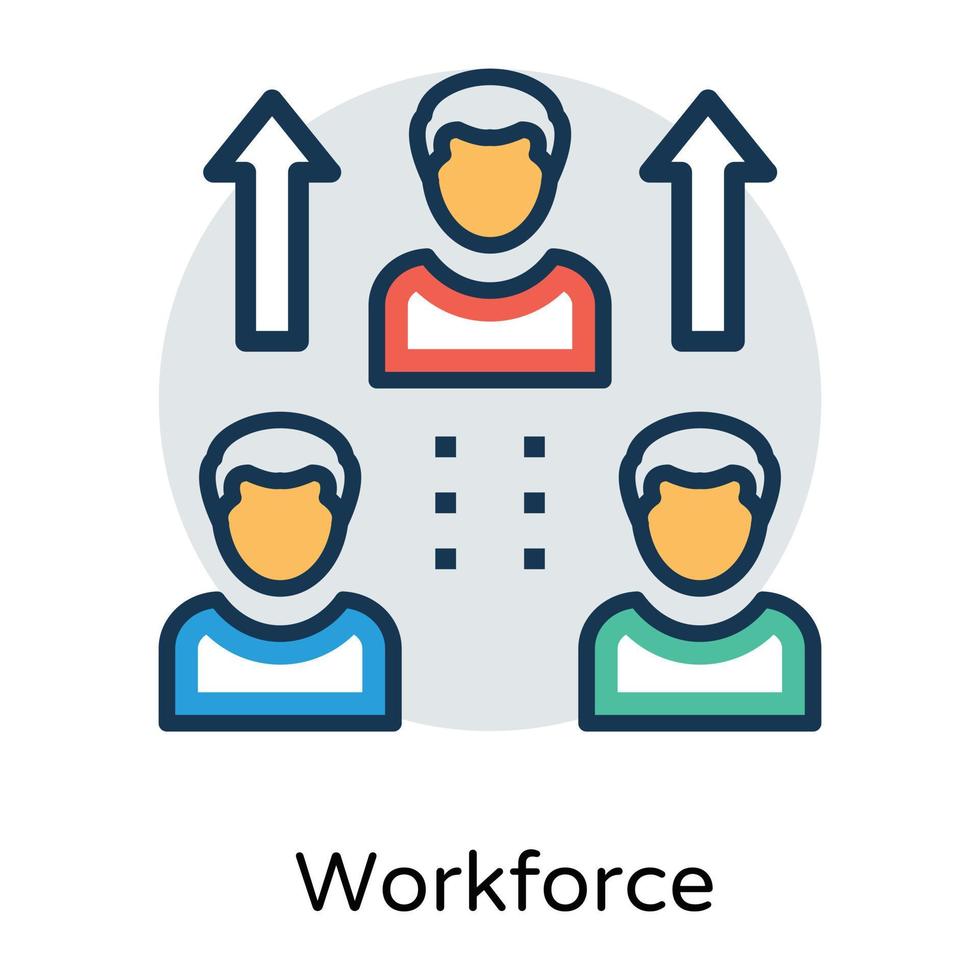 Trendy Organizational Workforce vector