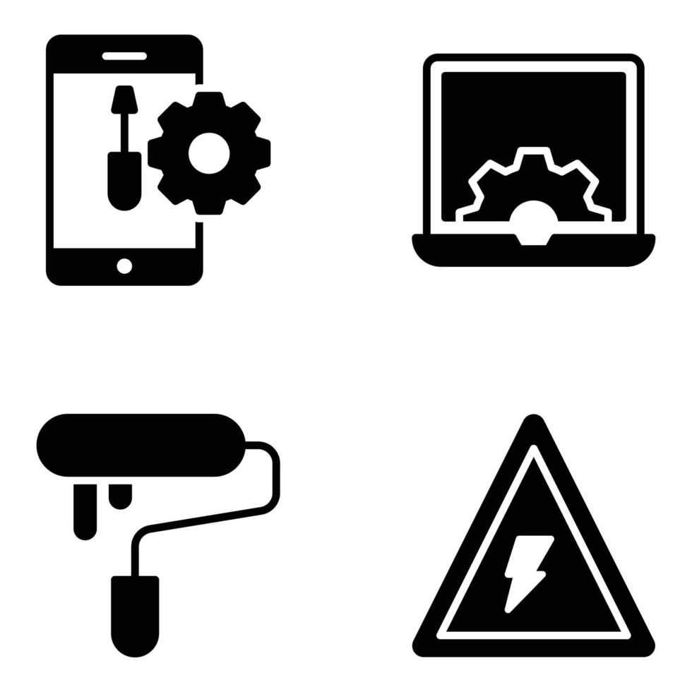 paquete de iconos de vector de mantenimiento