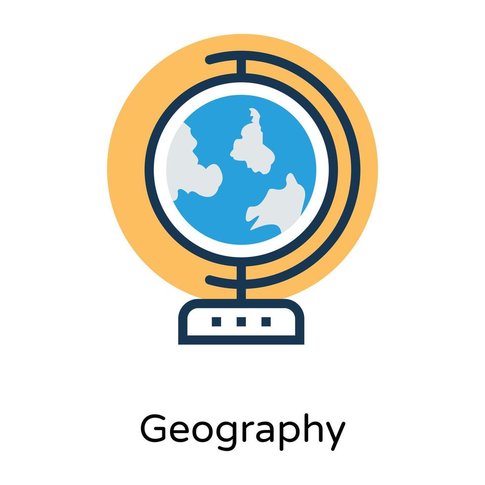 Trendy Table Globe vector