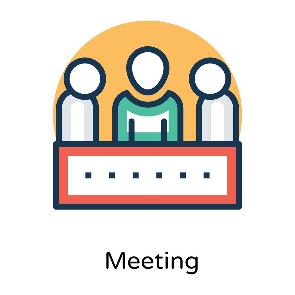 Trendy Business Meeting vector