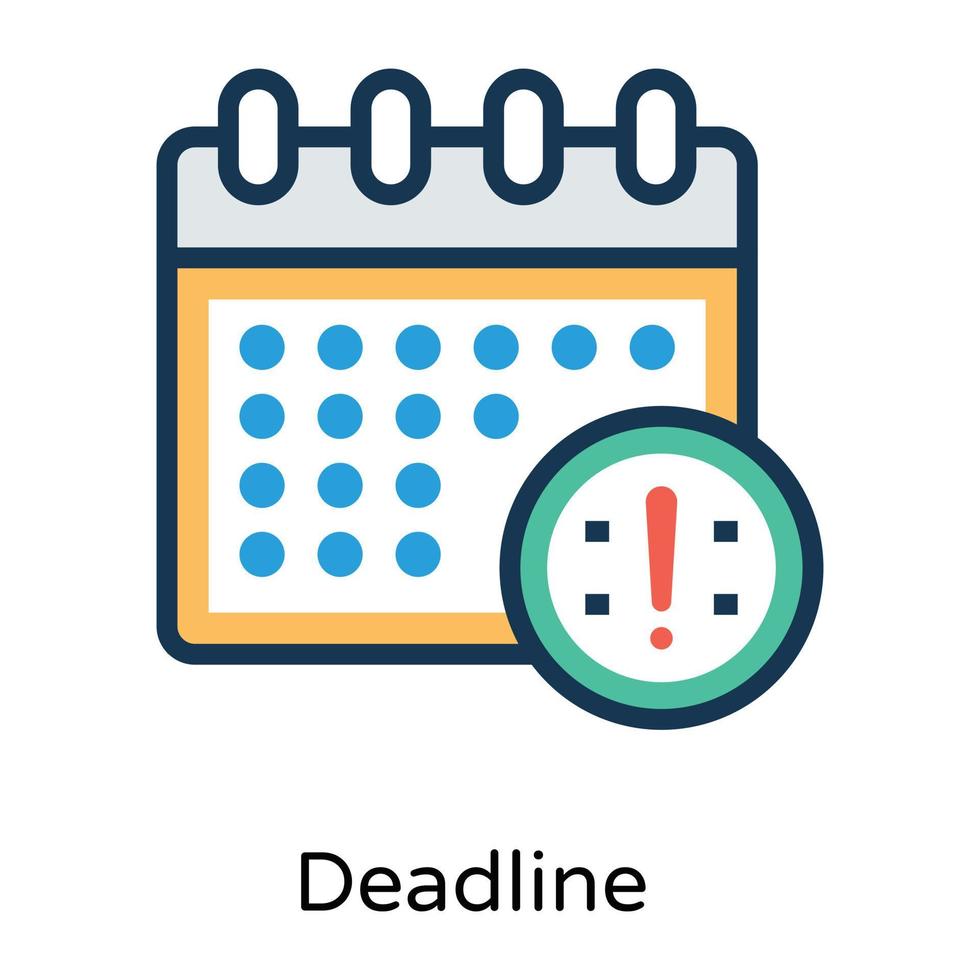 Trendy Deadline Concepts vector