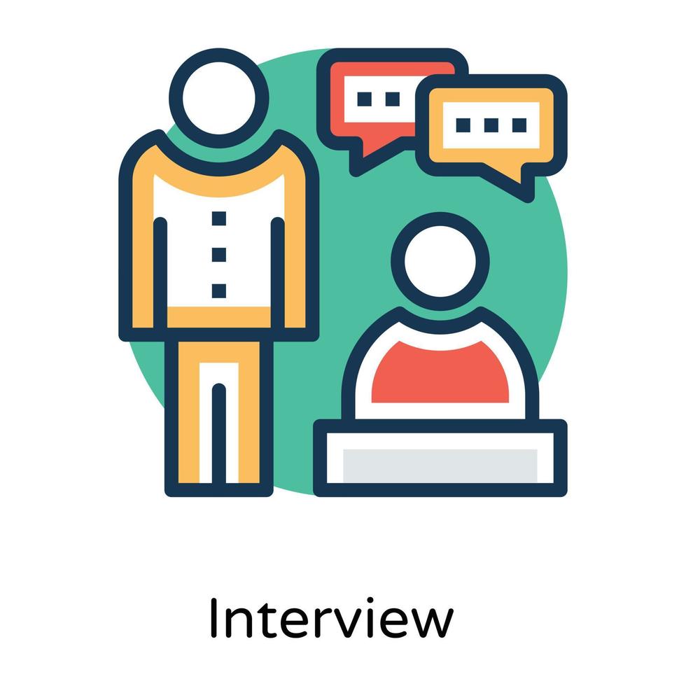 Trendy Job Interview vector