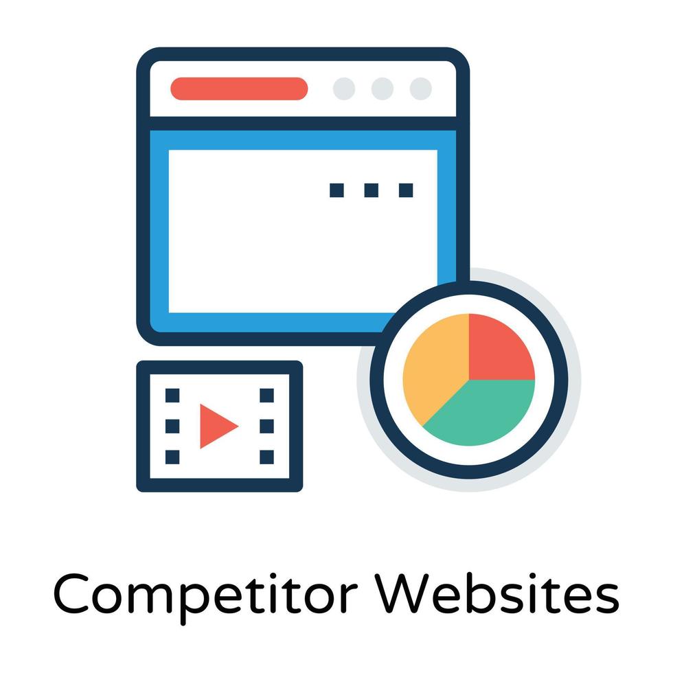 Trendy Competitors Website vector