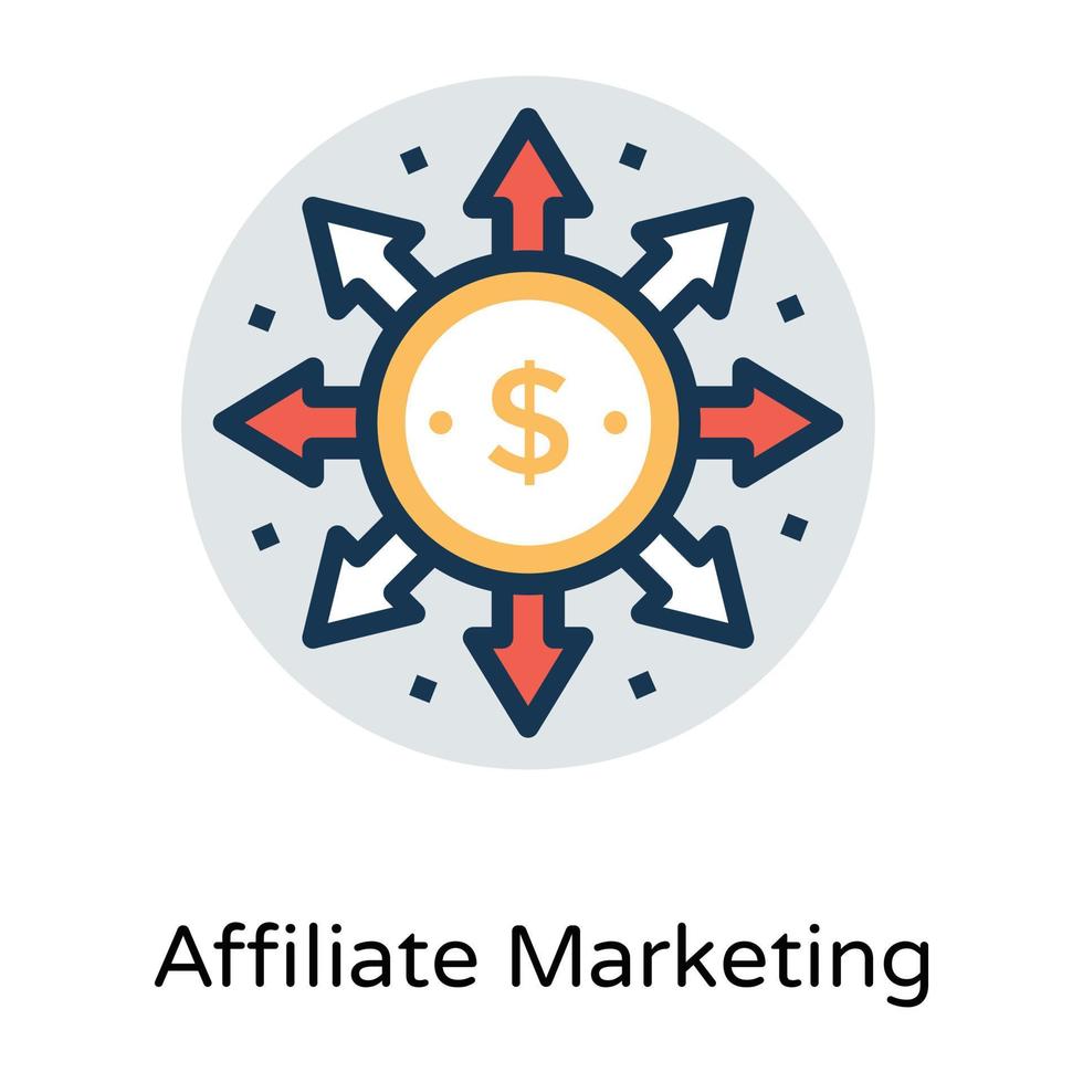 Trendy Affiliate Marketing vector