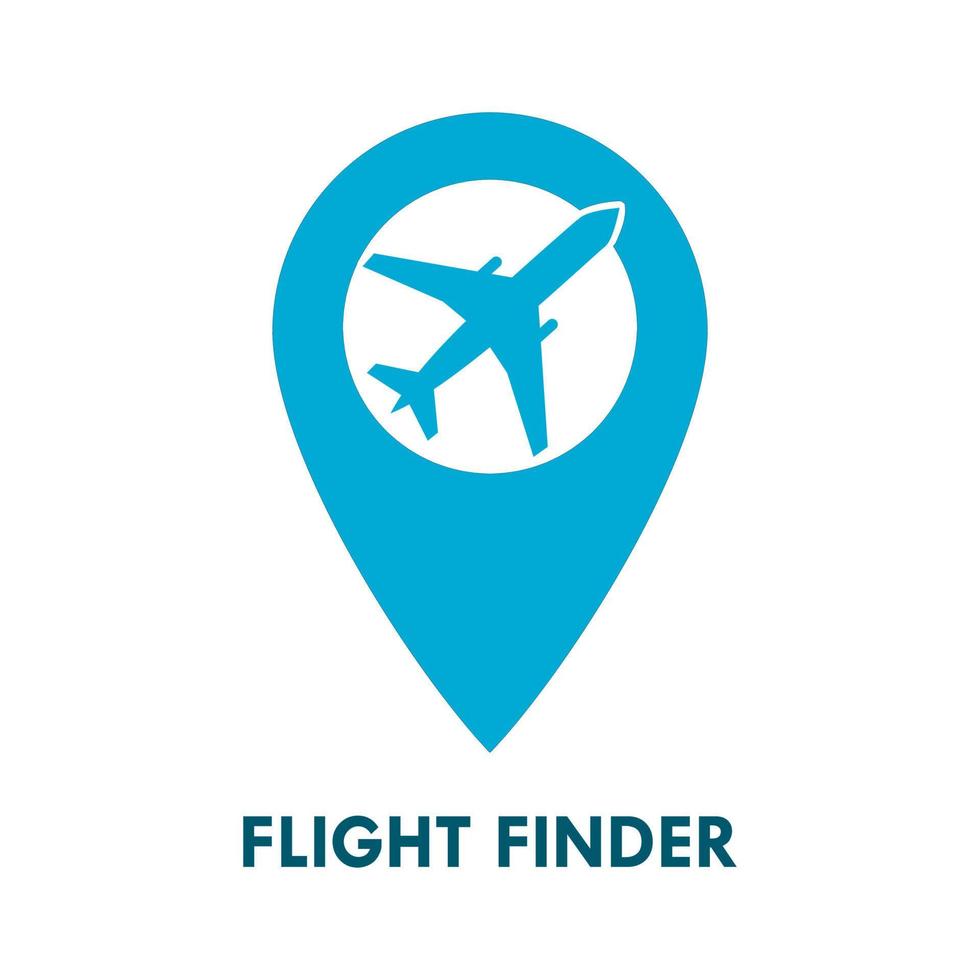 Flight Finder logo design template illustration.there are airplane. vector