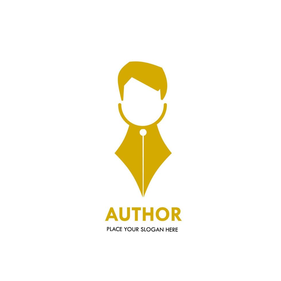 Author logo design template illustration. this is suitable for education, factory media etc vector