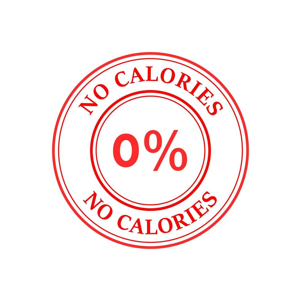 No calories logo design template illustration. this is suitable for  product label vector