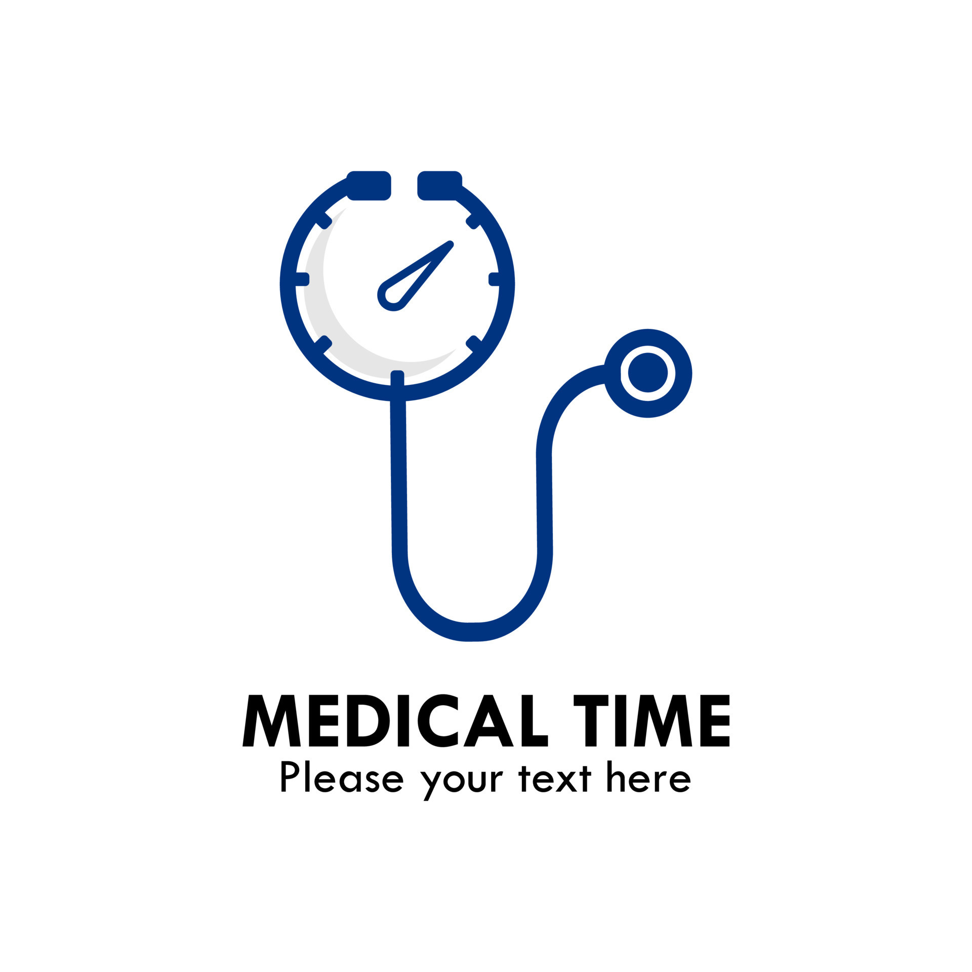 Medical time logo design template illustration. this is good for medical 16760332 Vector Art at
