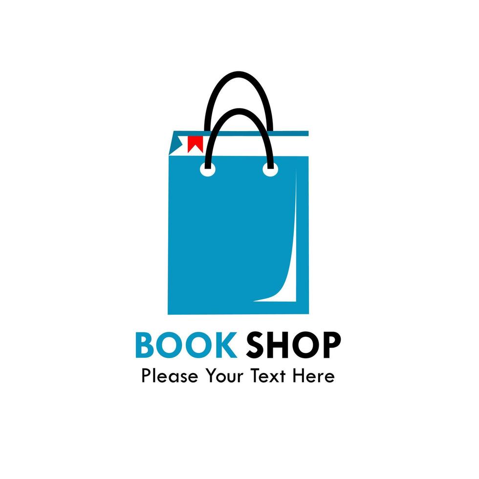 Book shop logo design template illustration. There are book and book shop vector