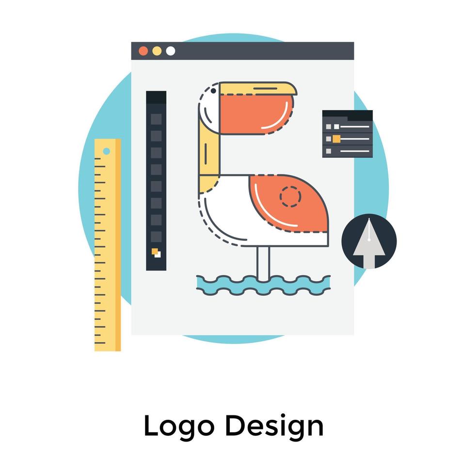Trendy Logo Design vector