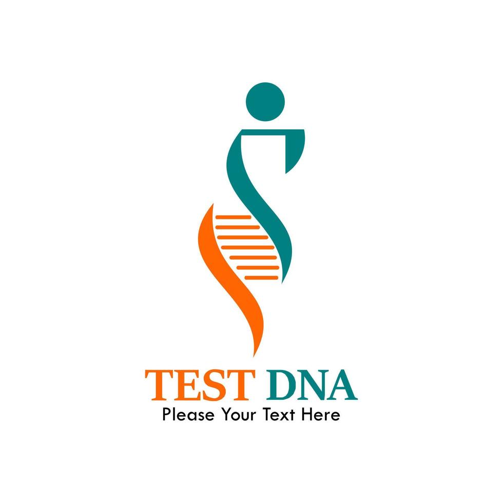 People DNA helix vector logo template.