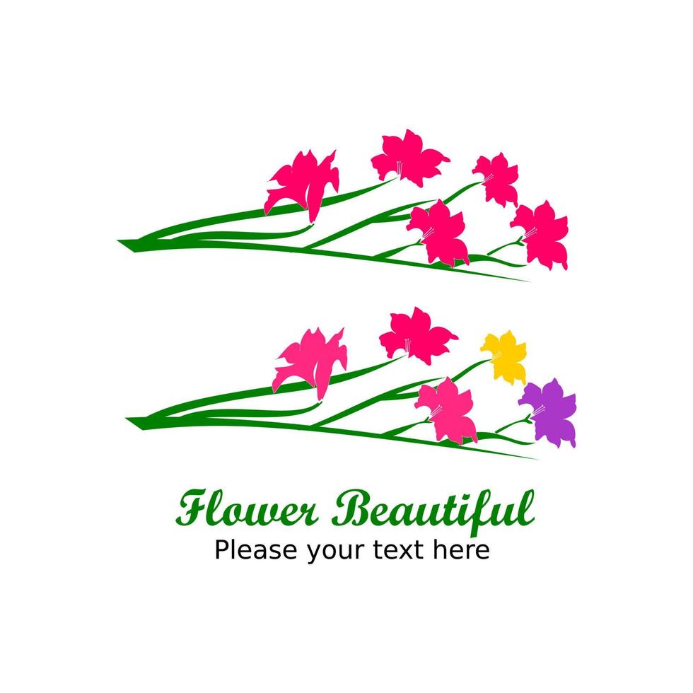 Flower beautiful logo design template illustration. there ara flower, this is good for nature vector