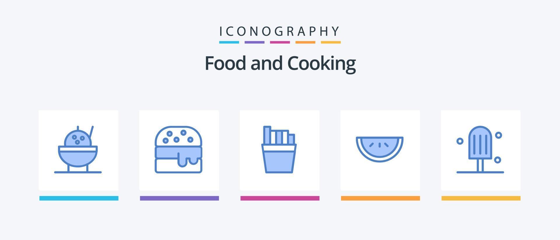 Food Blue 5 Icon Pack Including . watermelon. . Creative Icons Design vector