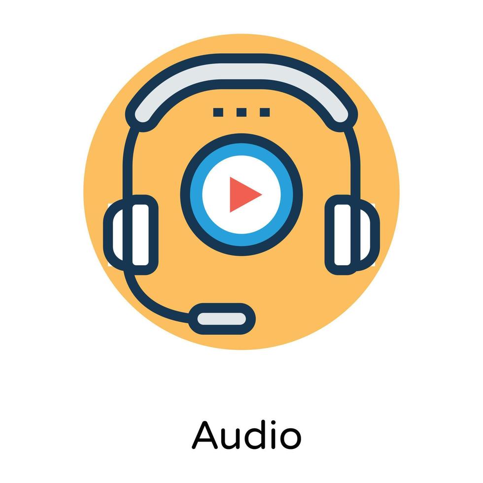 Trendy Audio Listening vector