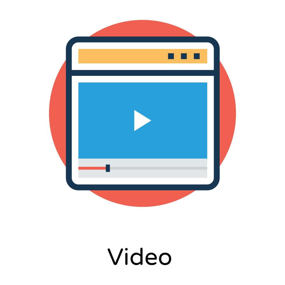 Trendy Video Tutorial vector
