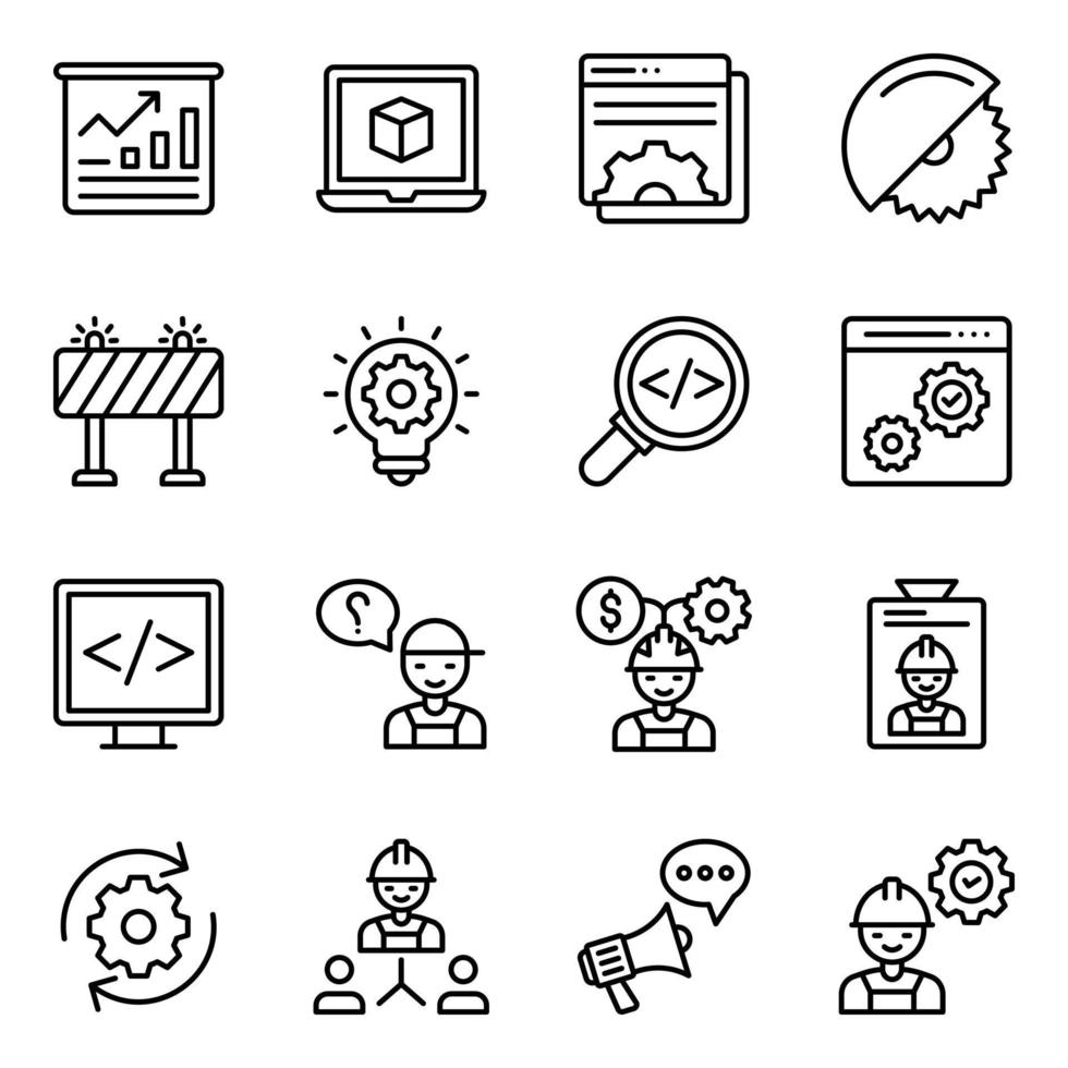Pack of Engineering Equipment Vector Icons