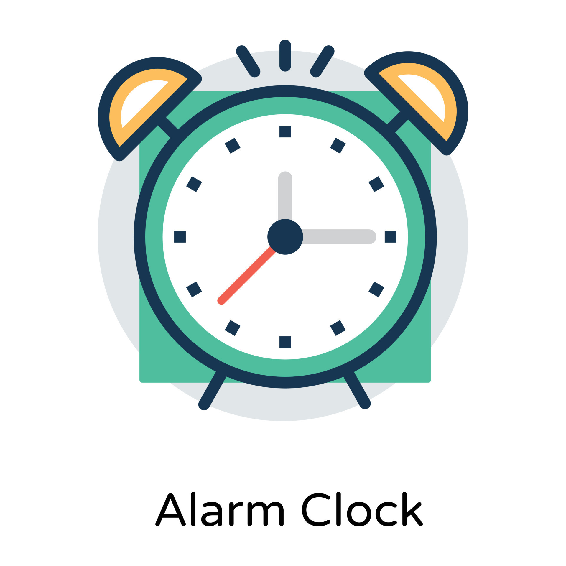 Trendy Alarm Clock 16761297 Vector Art at Vecteezy