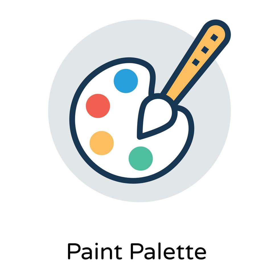 Trendy Painting Palette vector