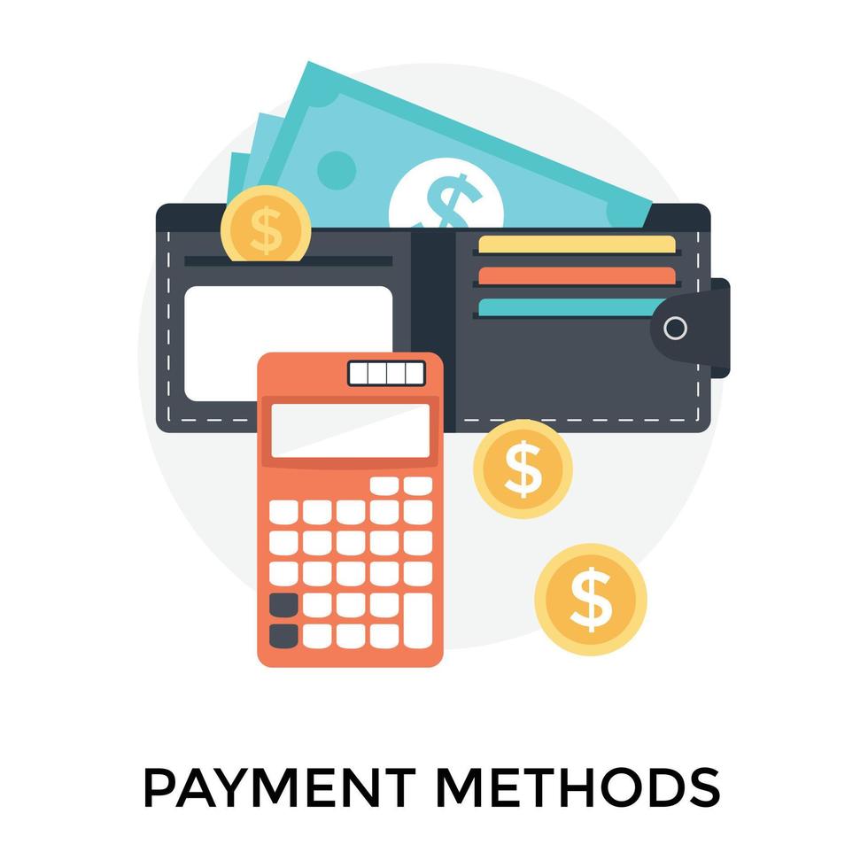 Trendy Payment Methods vector