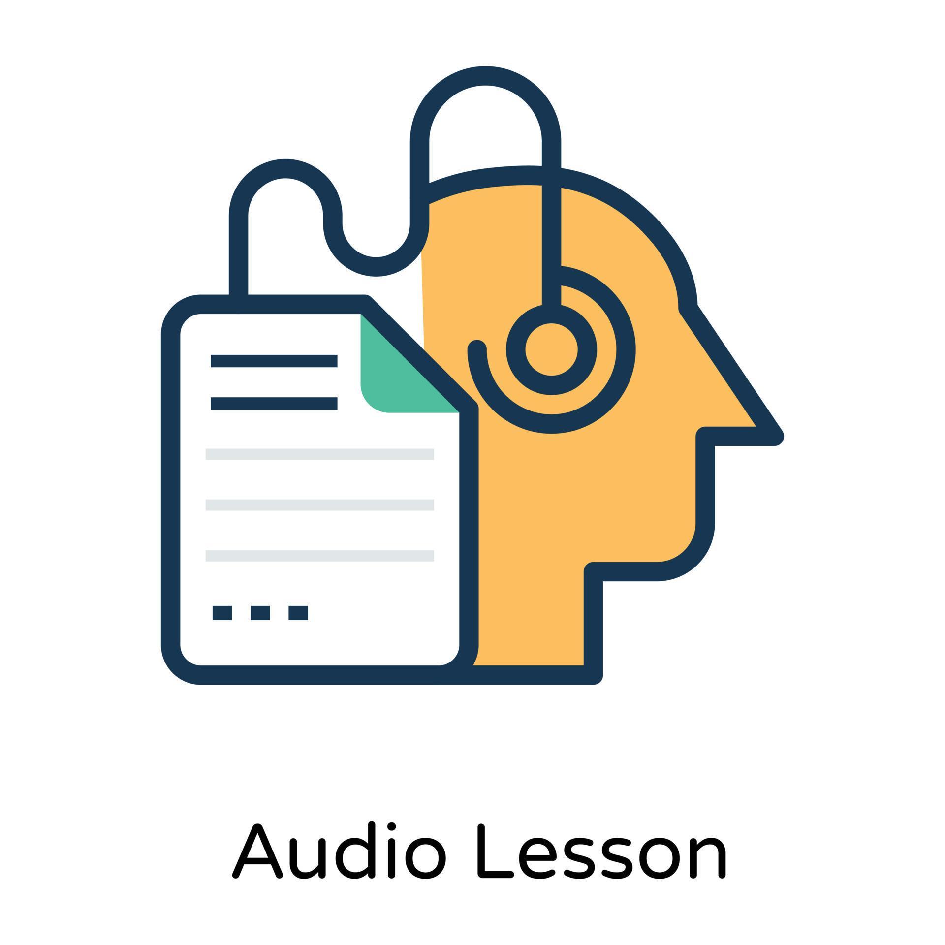Trendy Audio Lesson 16761343 Vector Art at Vecteezy