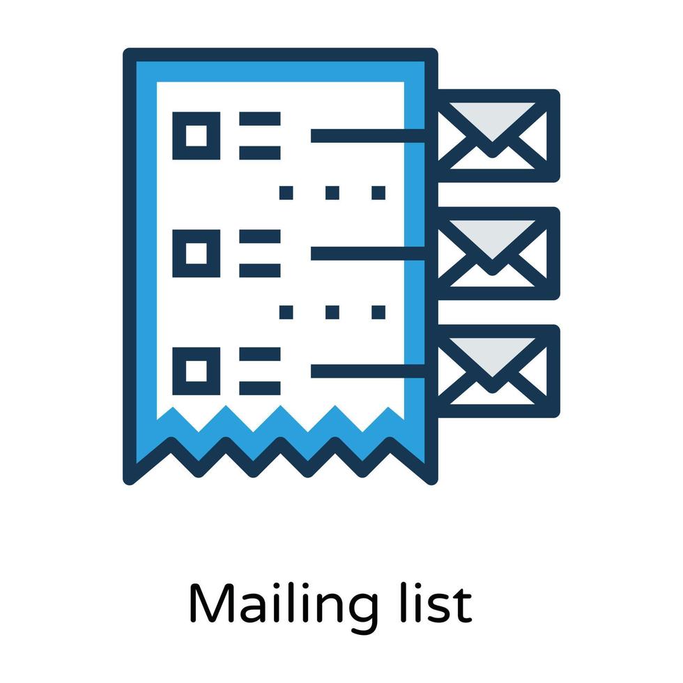 Trendy Mailing List vector