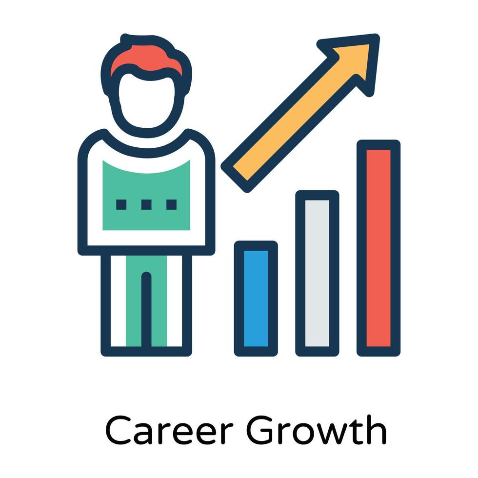 Trendy Business Growth vector