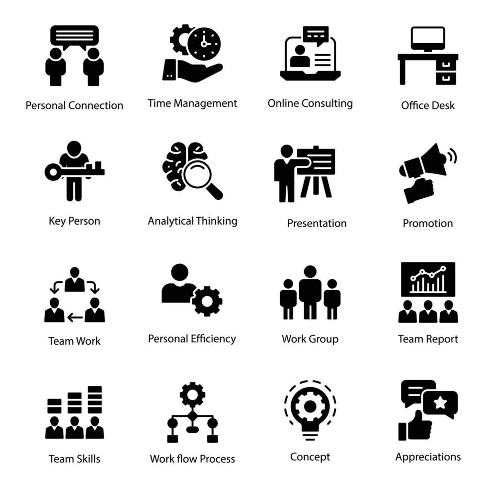 Pack of Trade Management Icons vector