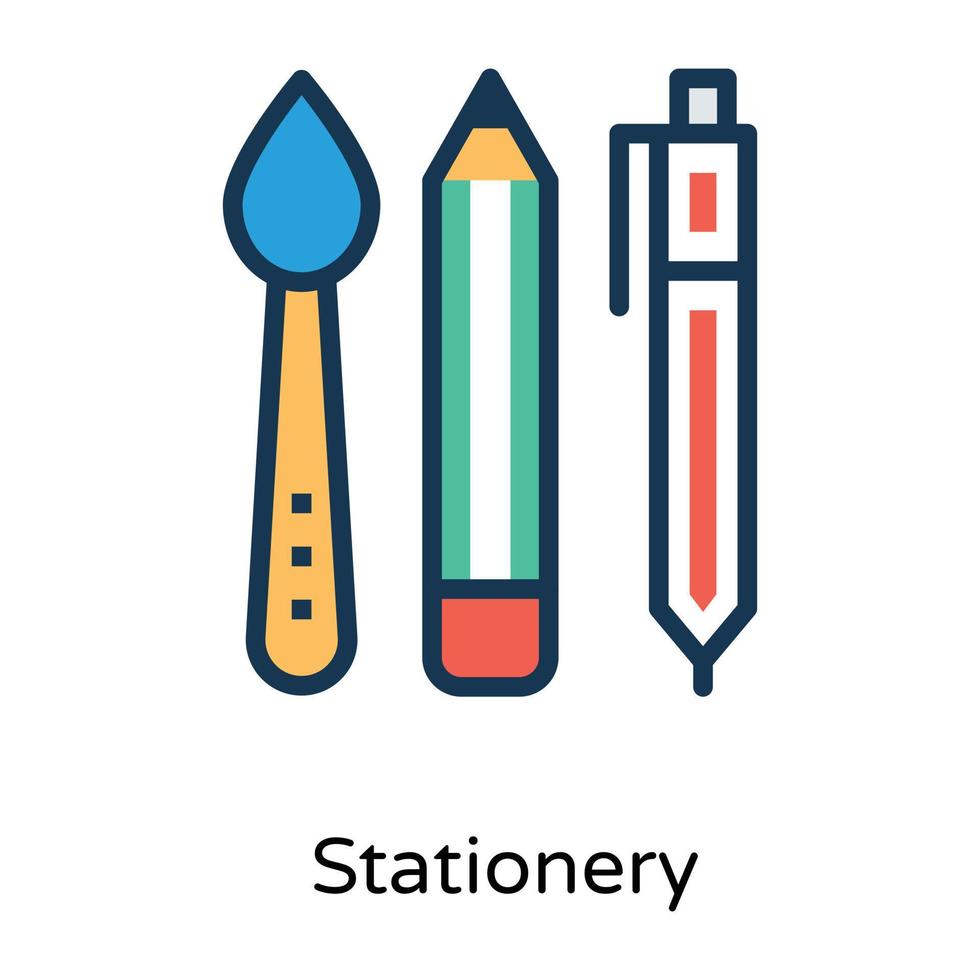 Trendy Stationery Concepts vector