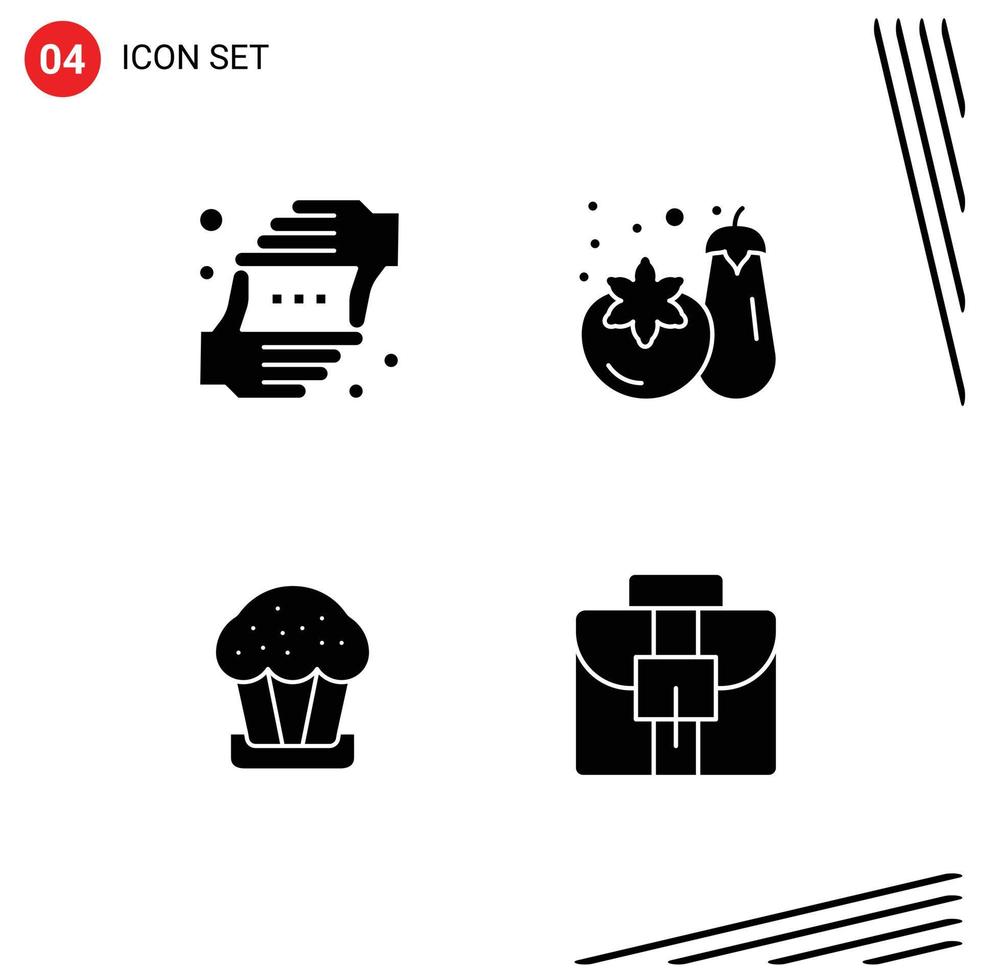 Universal Icon Symbols Group of 4 Modern Solid Glyphs of frame cup perspective supermarket easter Editable Vector Design Elements