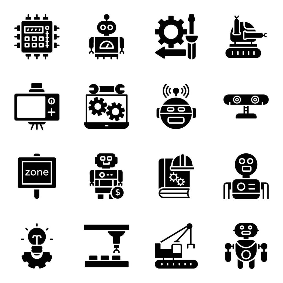 Pack of Robotics Vector Icons