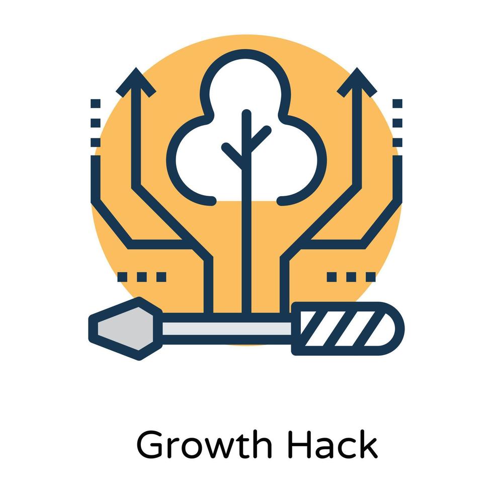 Trendy Rapid Growth vector