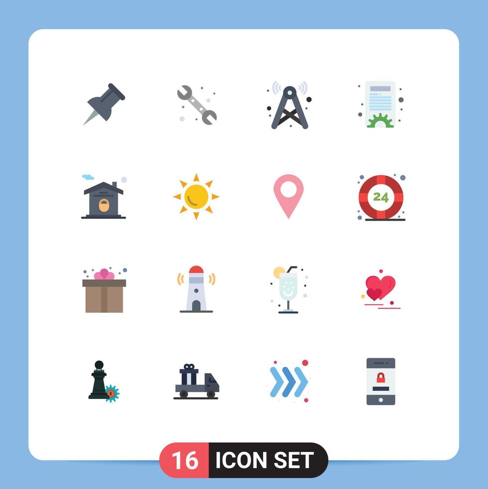 paquete de iconos de vector de stock de 16 signos y símbolos de línea para opciones de hogar de internet de casa de bienes raíces paquete editable de elementos creativos de diseño de vector