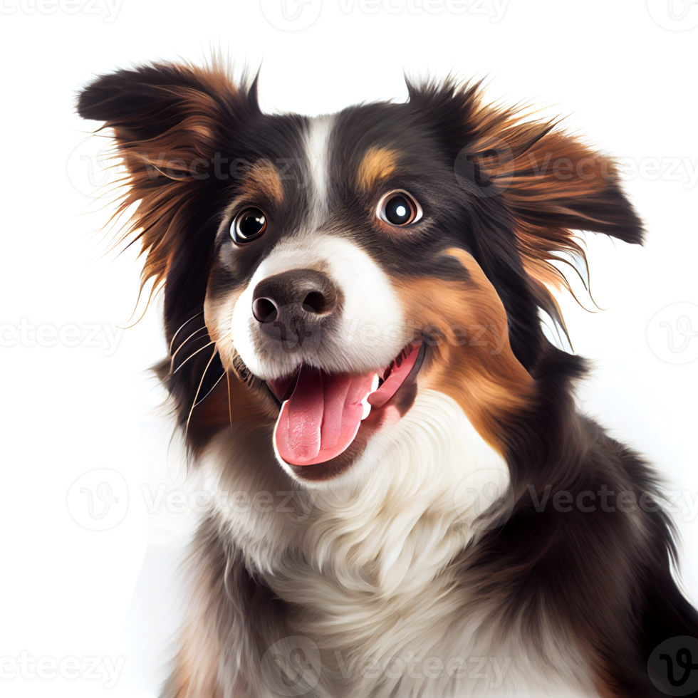 The dog smiles because he is happy. png