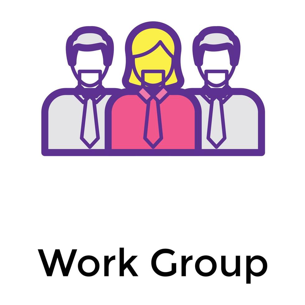 Trendy Work Group vector