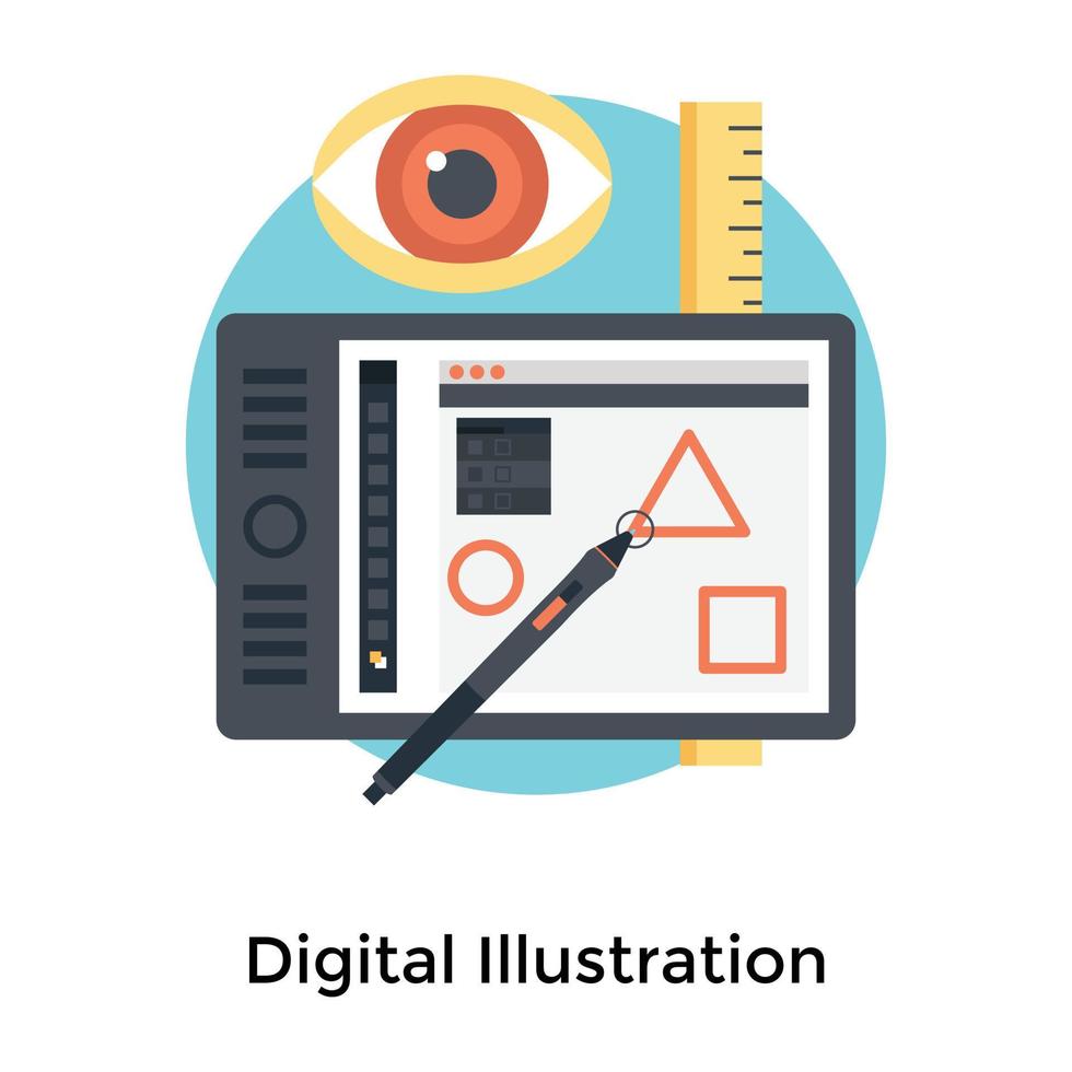 Trendy Graphic Tablet vector