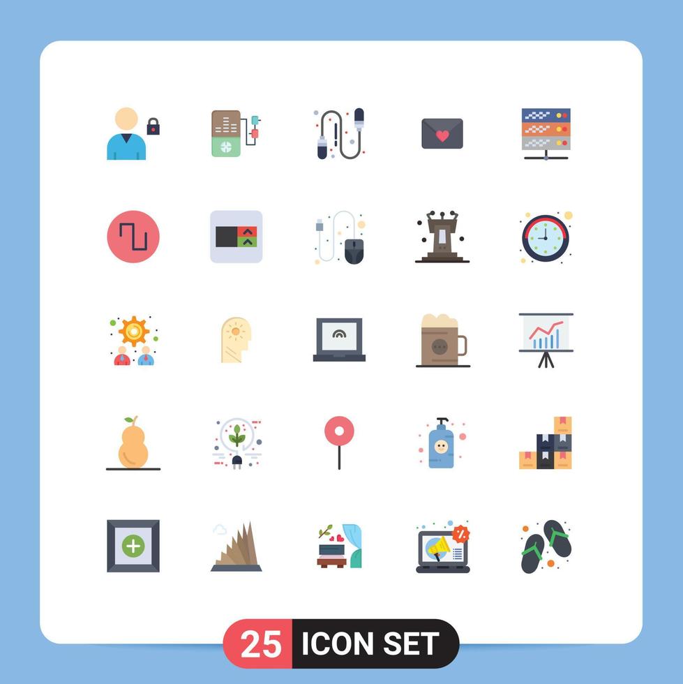 25 Universal Flat Colors Set for Web and Mobile Applications square web jump rope server hosting Editable Vector Design Elements