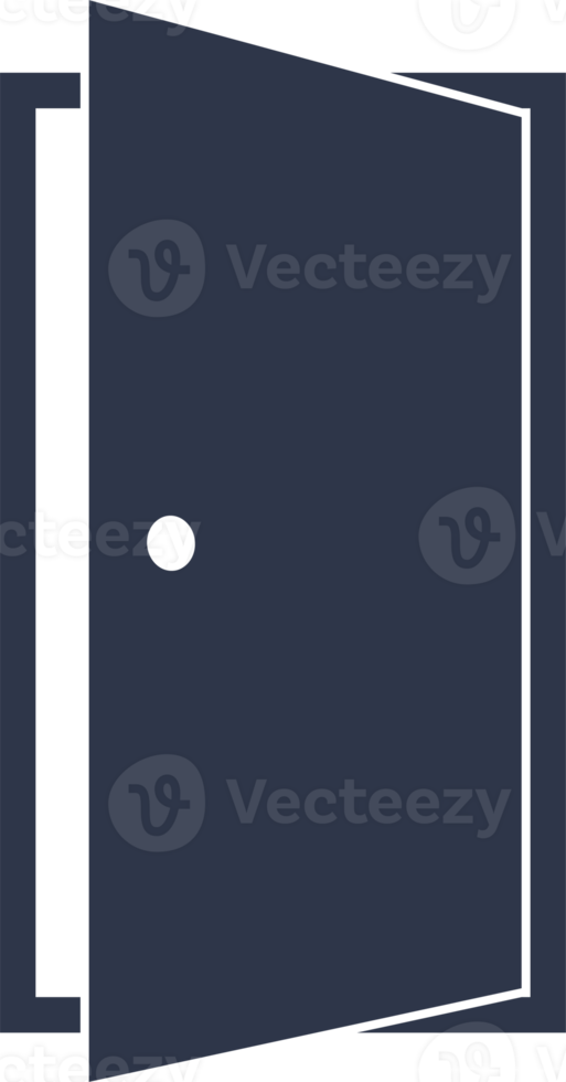 dörr i svart färger. ingång tecken illustration. png